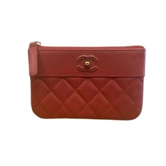 CHANEL Handbags - Chanel O pouch. Caviar red. Comes with box and proof of authenticity.